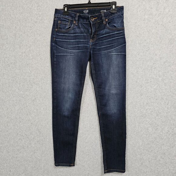 A New Approach Blue Jeans Size 4S Short Skinny Womens Dark Wash - Picture 1 of 12